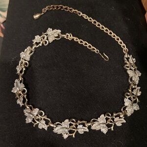 Sarah Coventry Vintage 1950’s 1960’s Silver-Tone Leaf Link Necklace